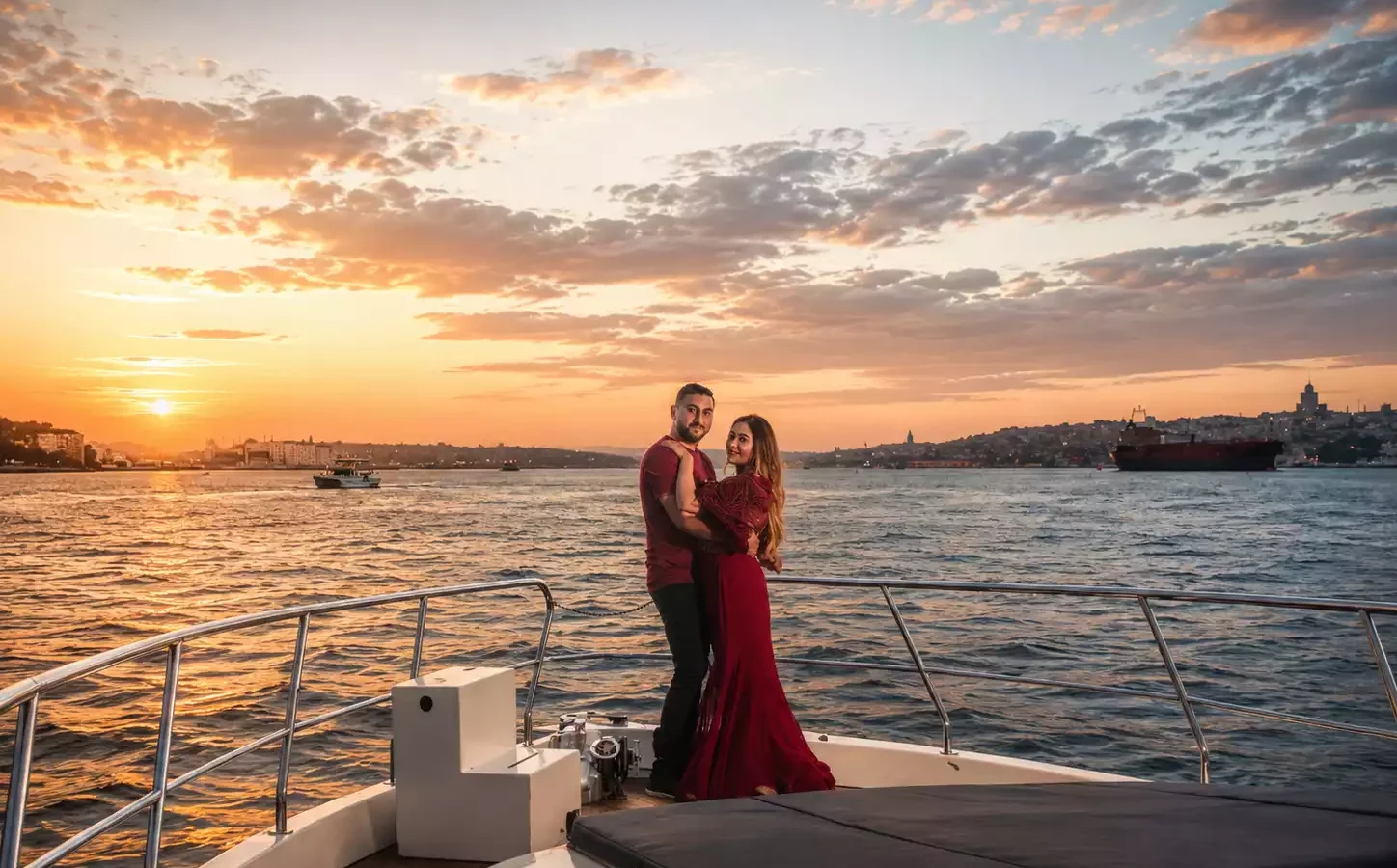 Marriage Proposal on a private yacht in Istanbul -Surprise marriage proposal